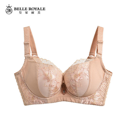 【秒杀品不退不换】皇家丽美记忆钛圈调整型厚款内衣聚拢小胸显大上托收副乳文胸1677-3 商品图4
