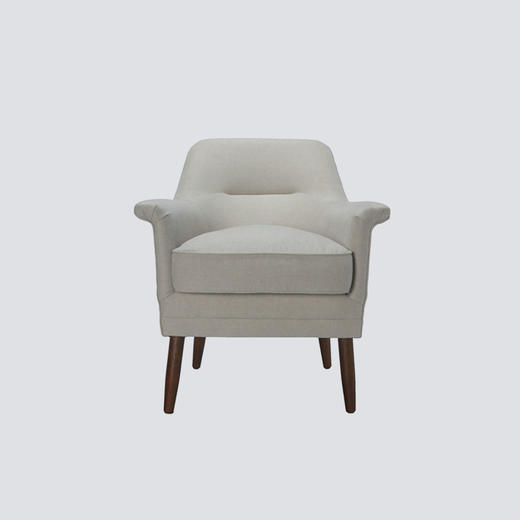 NS家居 ns furniture  软包布艺白色休闲单人沙发NSCC-2201 商品图0