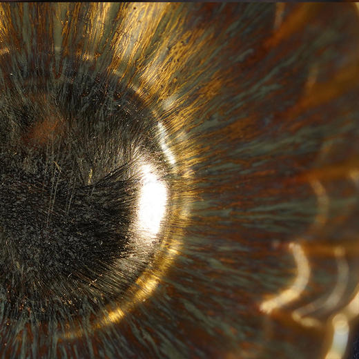 龙德堂陶艺 《星月天目盏·承露（金丝玉毫）》(库存询客服) 商品图4