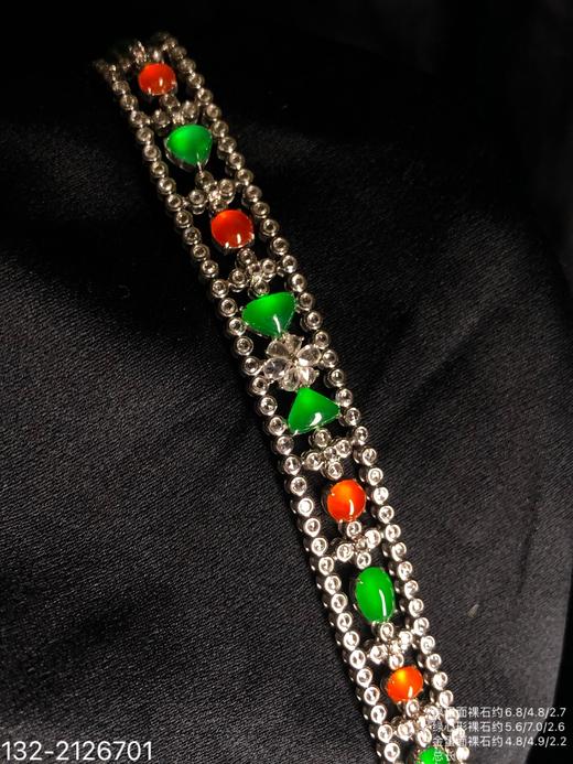 玻璃金翡+玻璃艳绿手链 99999【132-2126701】 商品图1