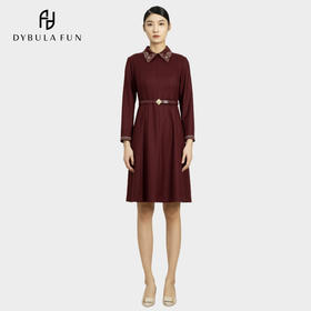 戴布拉芬连衣裙优雅纯色时尚修身显瘦 L25A518