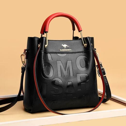 lv89 2021新款中年妈妈包百搭大容量牛皮单肩手提斜挎包 商品图2