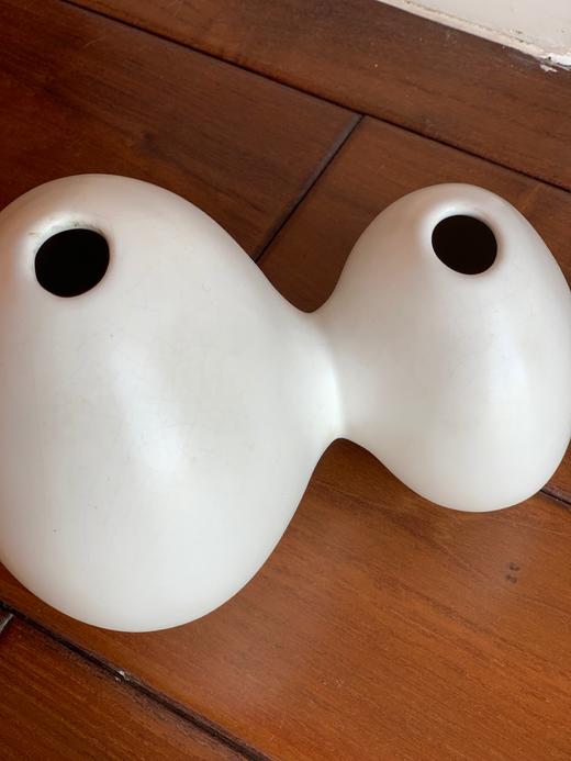 日本中古蛋形陶瓷花器 罕见器型X0320 商品图4