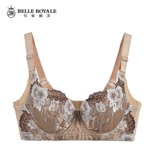 【秒杀品不退不换】皇家丽美聚拢调整型文胸蕾丝刺绣防滑上托夏季薄款W1377-1 商品图2