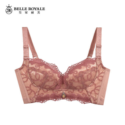 【秒杀品不退不换】皇家丽美复古聚拢型文胸调整型薄杯大胸显小内衣W1516-1 商品图1