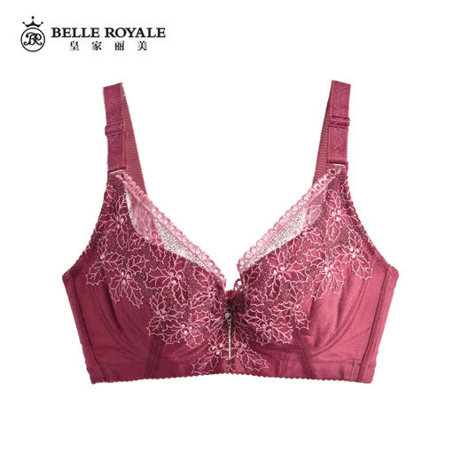 【99元2件，下单拍2！】皇家丽美大胸显小收副乳薄杯文胸有钢圈内衣W060-1 商品图0