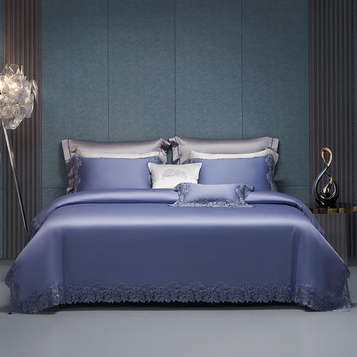 梦洁新疆长绒棉典藏古法蕾丝工艺长绒棉五件套：索菲亚公主 商品图0