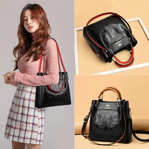 lv89 2021新款中年妈妈包百搭大容量牛皮单肩手提斜挎包 商品图1