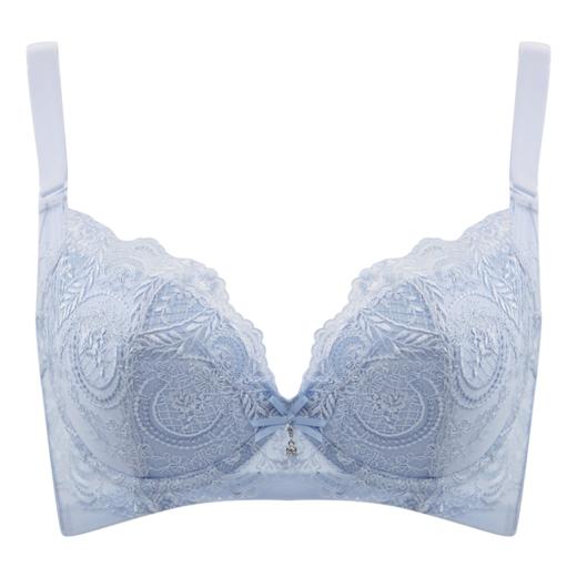 贝佳人新品浪漫法式花纹刺绣内衣记忆钢圈承托防外扩调整型胸罩女BW92803 商品图1