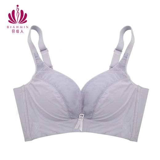 贝佳人新无钢圈文胸小胸集中聚拢美背蕾丝无痕收副乳内衣女BW95905 商品图1
