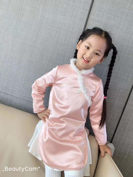 蓬纱馆 女童旗袍冬 中国风 冬装-唐装系列经典旗袍 商品图3