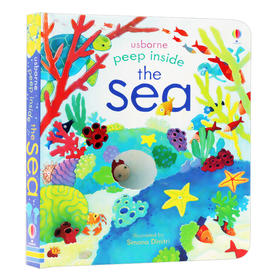 偷偷看里面系列 海洋 英文原版 Usborne Peep Inside The Sea 英文版儿童英语启蒙绘本 尤斯伯恩 洞洞纸板书 翻翻书 进口书籍