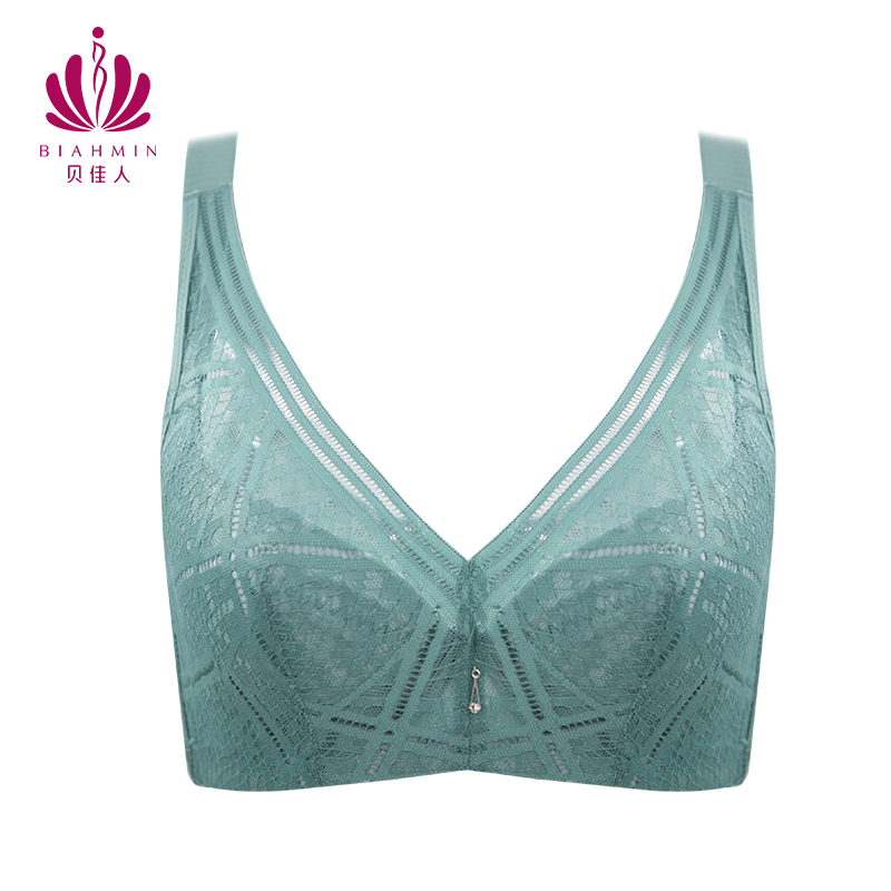 贝佳人新全罩杯薄款深V聚拢美背内衣大胸显小女软钢圈承托文胸BW92914