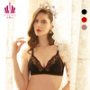 贝佳人新品性感三角杯复古法式花卉刺绣内衣无钢圈舒适薄杯文胸女BW91825 商品缩略图0
