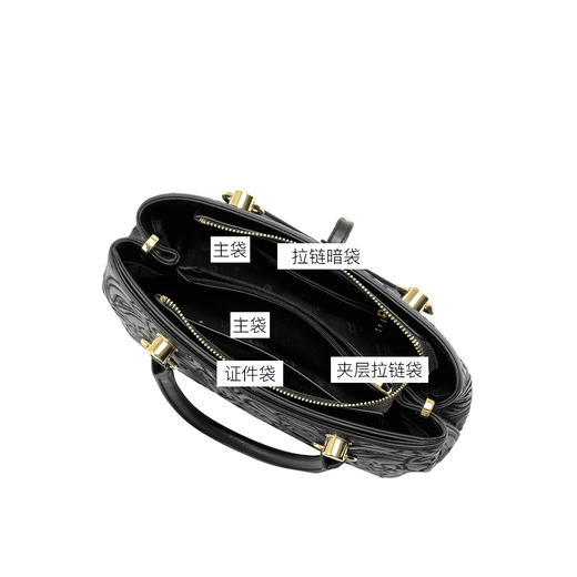 6941239173964【立体刺绣包】HR赫莲娜拉链女士包包单肩斜挎手提包 27.5*11.4*18CM 商品图2