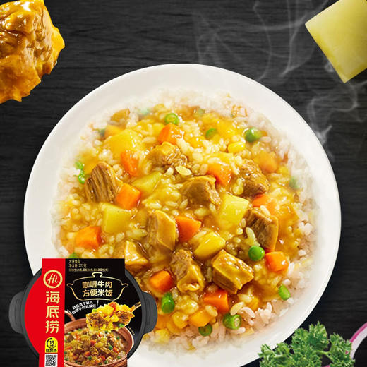 【送新鲜】两盒27.6元 海底捞方便米饭 三种口味 272g红烧牛肉/272g咖喱牛肉/187g腊味双拼 商品图3