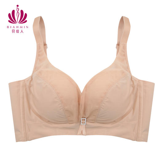 贝佳人新无钢圈文胸小胸集中聚拢美背蕾丝无痕收副乳内衣女BW95905 商品图0