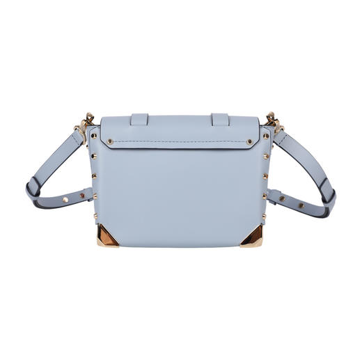 193599516042 迈克高仕MICHAEL KORS  MANHATTAN 铆钉翻盖邮差包单肩斜挎包 19 x 11 x 15 cm【皮皱 金属花 污渍】 商品图1