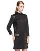4894415234527  EQ:IQ 黑色半开襟气质九分袖连衣裙42(170/96A) 商品缩略图2