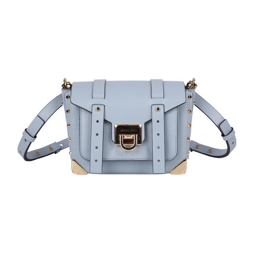 193599516042 迈克高仕MICHAEL KORS  MANHATTAN 铆钉翻盖邮差包单肩斜挎包 19 x 11 x 15 cm【皮皱 金属花 污渍】 商品图0