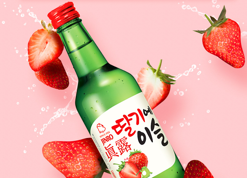 真露草莓味利口酒 烧酒 360ml