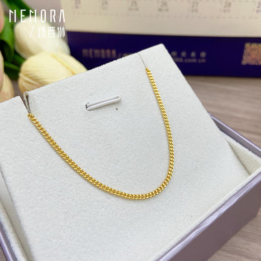 【按克计价黄金1】MEMORA诗普琳珠宝足金黄金侧身链素金链子GN213601（线上专供） 商品图7