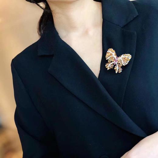 「蝶」芬达石三戴款胸针/戒指/吊坠 32.88克拉芬达石，1.81克拉钻石 商品图1