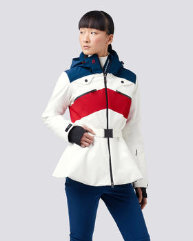 Perfect Moment - Niseko Jacket - Snow White Rainbow 女装 滑雪夹克 白色/彩虹色