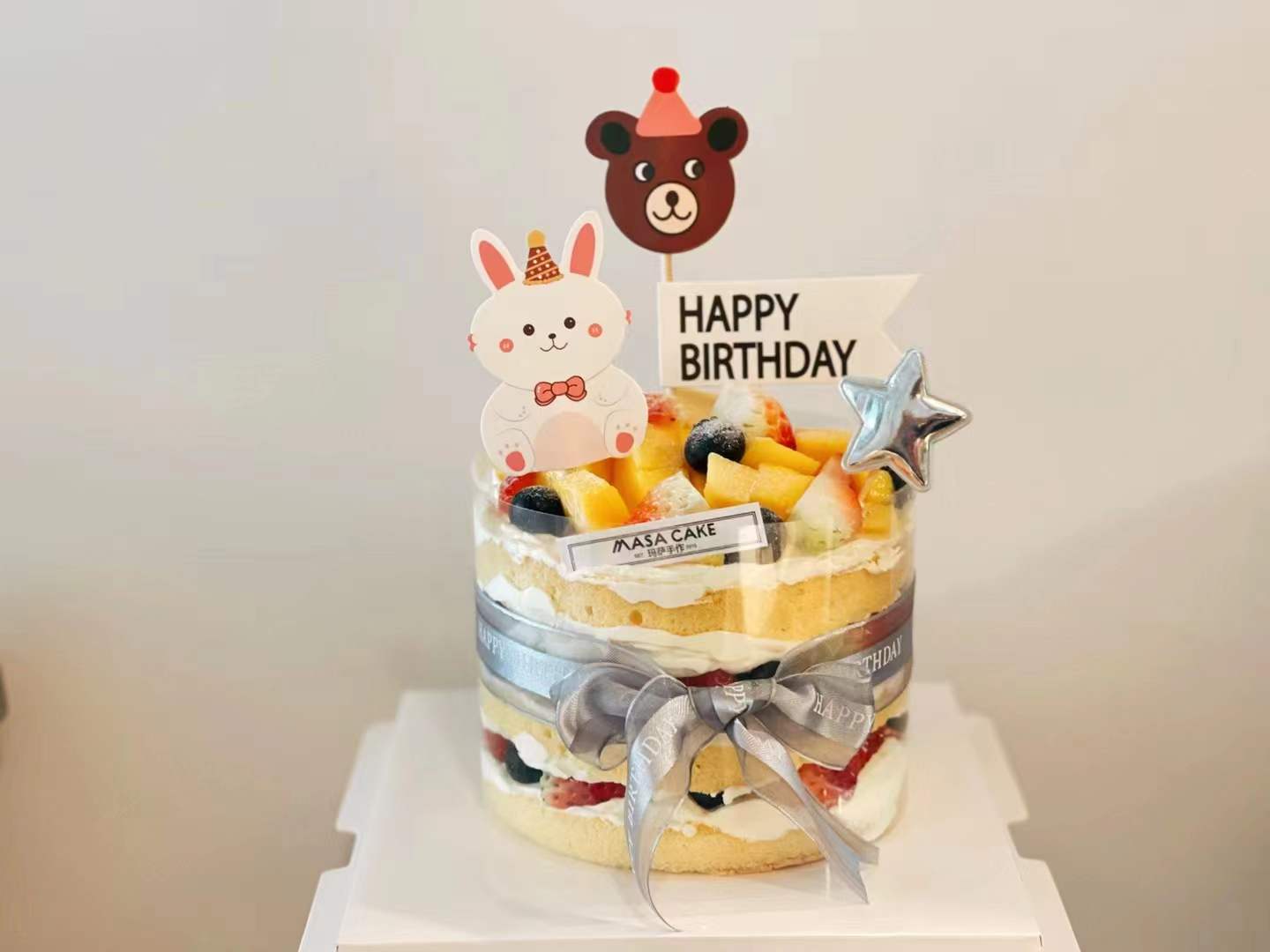 【鲜果裸蛋糕】(插牌装饰随机)
