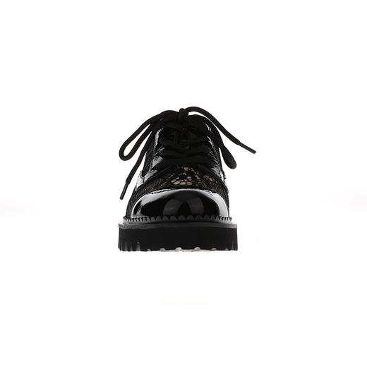 sheme真皮女鞋圆头厚底蕾丝女鞋商务经典系带单鞋 商品图8