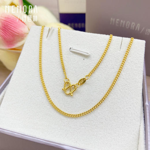 【按克计价黄金1】MEMORA诗普琳珠宝足金黄金侧身链素金链子GN213601（线上专供） 商品图8