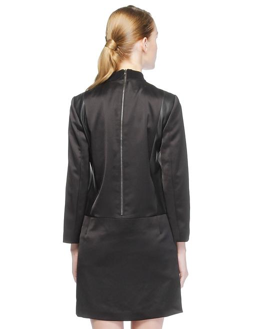 4894415234527  EQ:IQ 黑色半开襟气质九分袖连衣裙42(170/96A) 商品图1