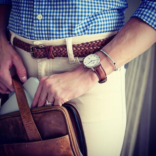 7350068244971丹尼尔惠灵顿DW专柜同款银色简约百搭开口大号手镯（微花） 商品图3