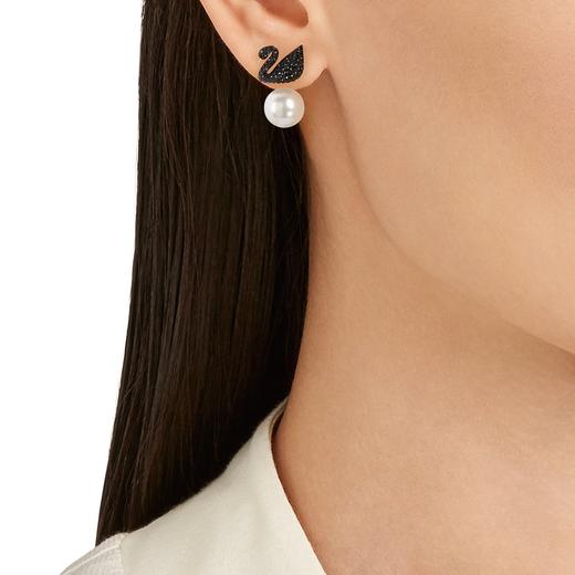 9009651939494  施华洛世奇  黑天鹅后挂式耳钉女 欧美简约大气耳环耳饰 商品图1