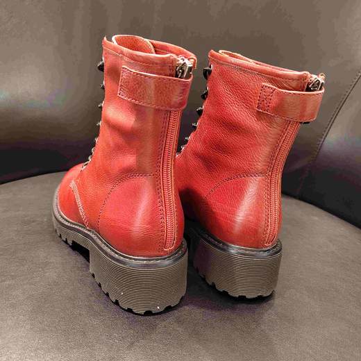 LFGJ 0332，休闲百搭真皮小短靴。 商品图2