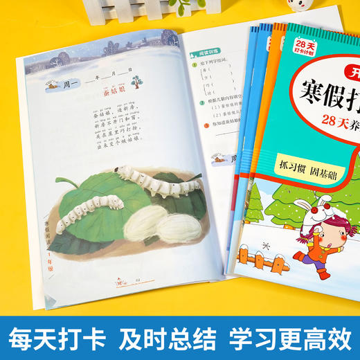 寒假28天打卡 口算+应用+阅读+作文+字帖1-6年级 商品图3