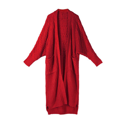 朱红净兮针织外套 |  杨丽萍经典款 | 红色显气色 蓝色日常休闲 商品图7