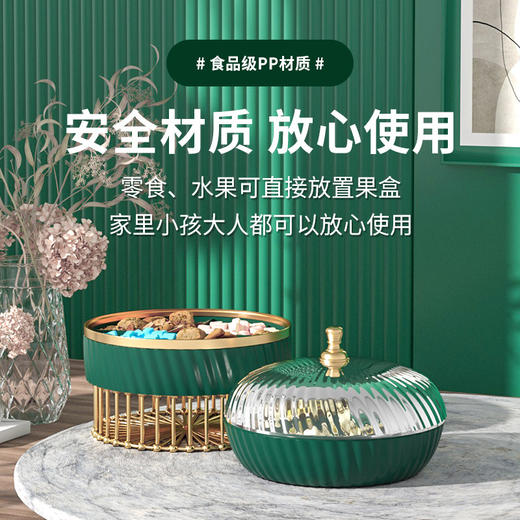 新年北欧轻奢收纳干果盒果盘客厅坚果瓜子零食盘糖果盒 商品图3