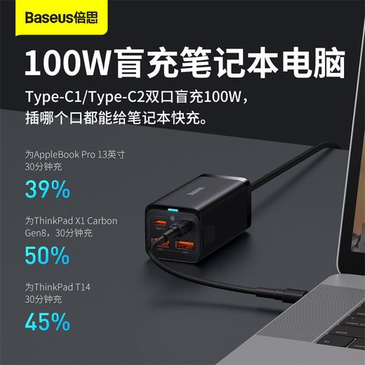  GaN3 Pro氮化镓桌面快充充电器 2U+2C 100W 中规 商品图0