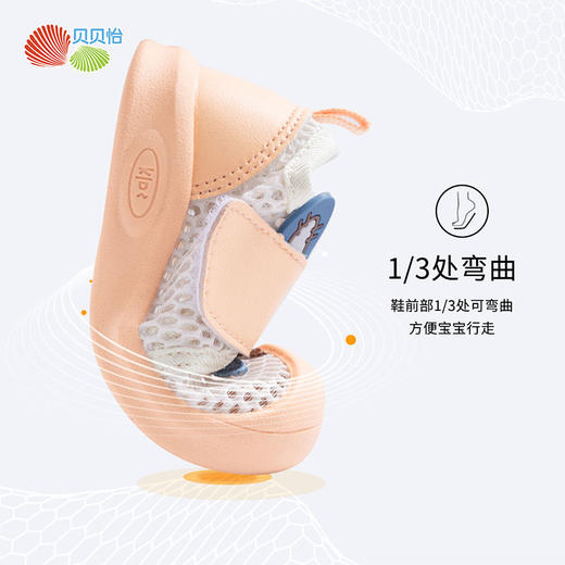 贝贝怡官方童鞋新款夏季男女宝宝鞋软底透气小童学步鞋防滑鞋 商品图7