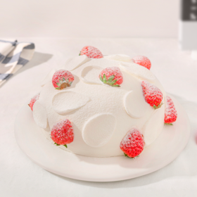 【草莓炸弹-网红爆款】1磅 鲜嫩多汁红颜草莓搭配动物奶油绵密沁甜（怀集）