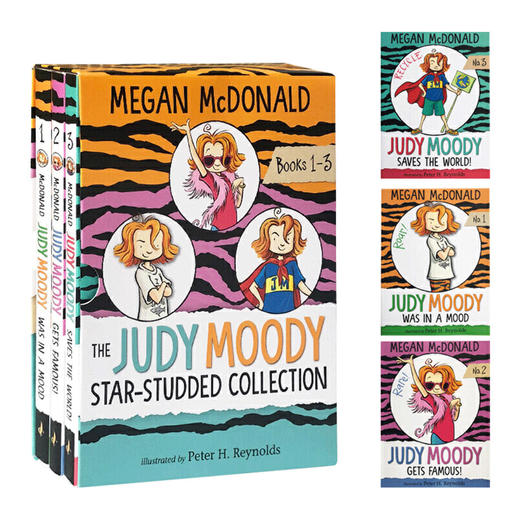 稀奇古怪小朱迪1-3册盒装 英文原版 The Judy Moody Star-Studded Collection 儿童桥梁章节读物 商品图1