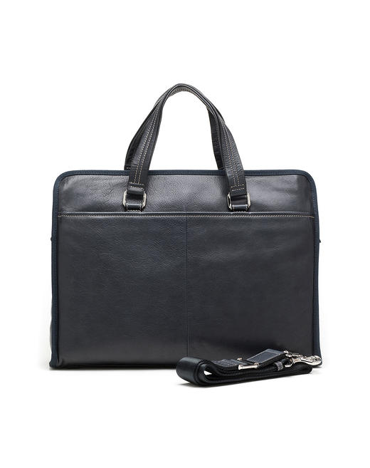 6944567056503 圣伽步SKAP 男款深蓝牛皮公文包 42*10*32cm 商品图1