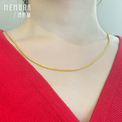 足金黄金肖邦链素金项链【按克计价黄金1】MEMORA诗普琳GN213401（线上专供） 商品图3