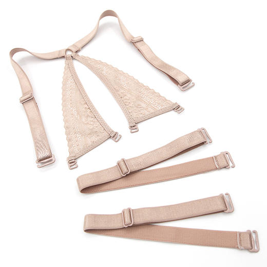 贝佳人新品软钢圈无痕文胸美背聚拢防走光抹胸可拆肩带内衣女BW912010 商品图4