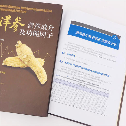 西洋参营养成分及功能因子 西洋参营养成分及功能因子分析书籍 西洋参保健功能 西洋参生物活性 西洋参临 商品图2