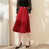 剩M 米思阳2024春季新款知性气质纯色半身裙通勤百搭中长款a字裙0013 商品缩略图1