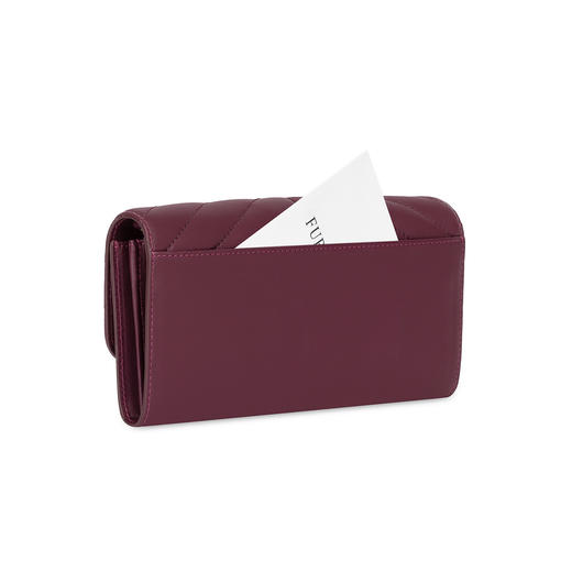 8050560165390  FURLA   MAGIA系列女士经典缝线压纹纯色羊皮折叠长款钱包（带链条）规格： 20X10X3 CM 商品图1