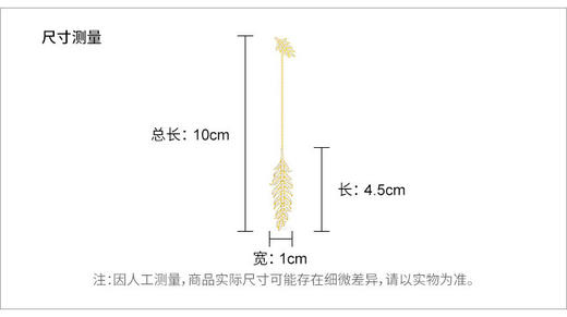 AE10787OXY-1 apm MONACO 羽毛系列 羽毛长款耳坠 设计感耳环单只 商品图1