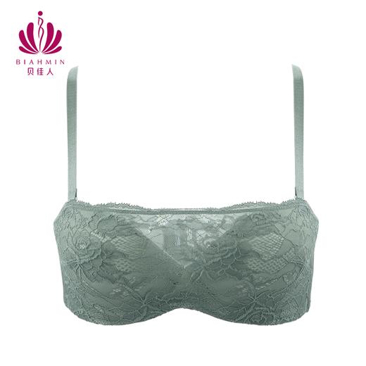 贝佳人新品抹胸式模杯防走光内衣女软钢圈上托聚拢文胸BW942053 商品图4